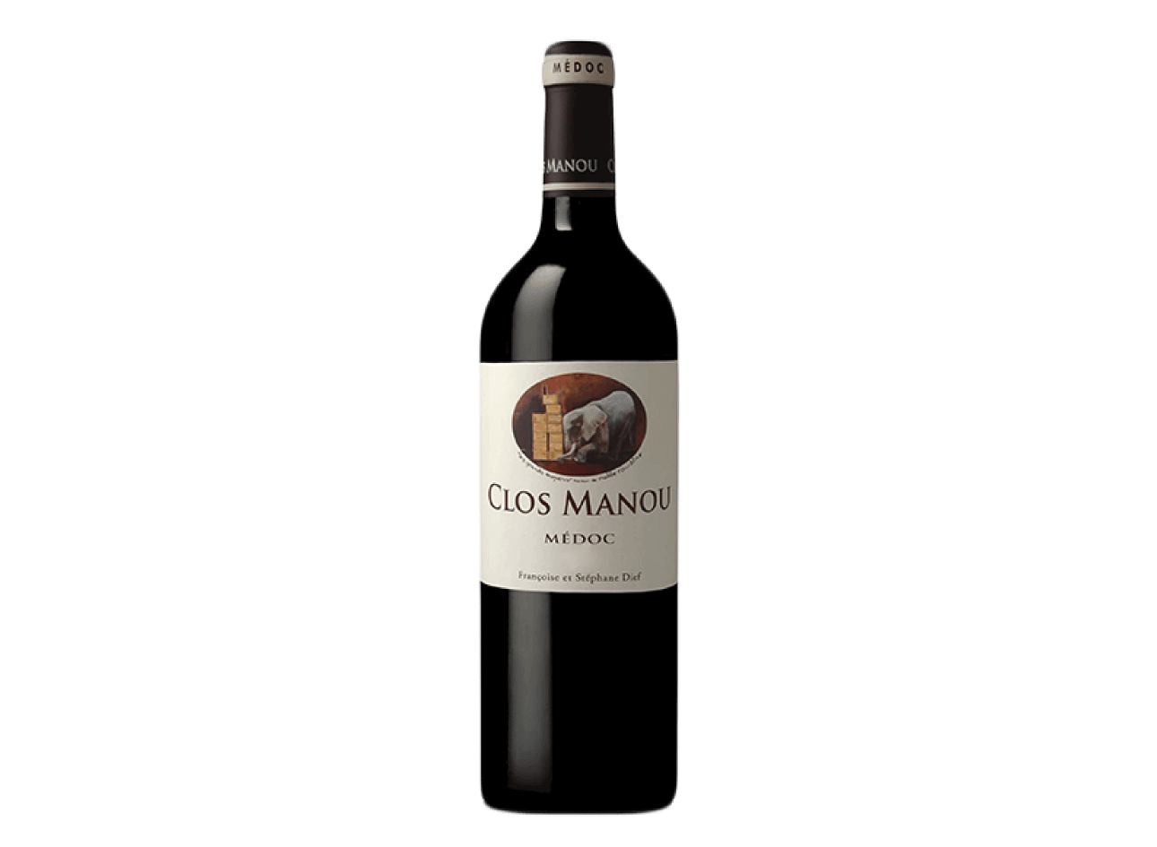 Bottiglia di Petit Manou Médoc AOC 2021 di Clos Manou
