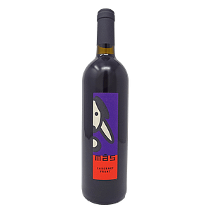 Bottiglia di vino rosso Màs Cabernet Franc