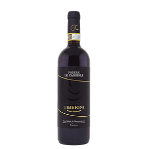 Bottiglia di Podere Le Caggiole Vino Nobile di Montepulciano DOCG Tiberini